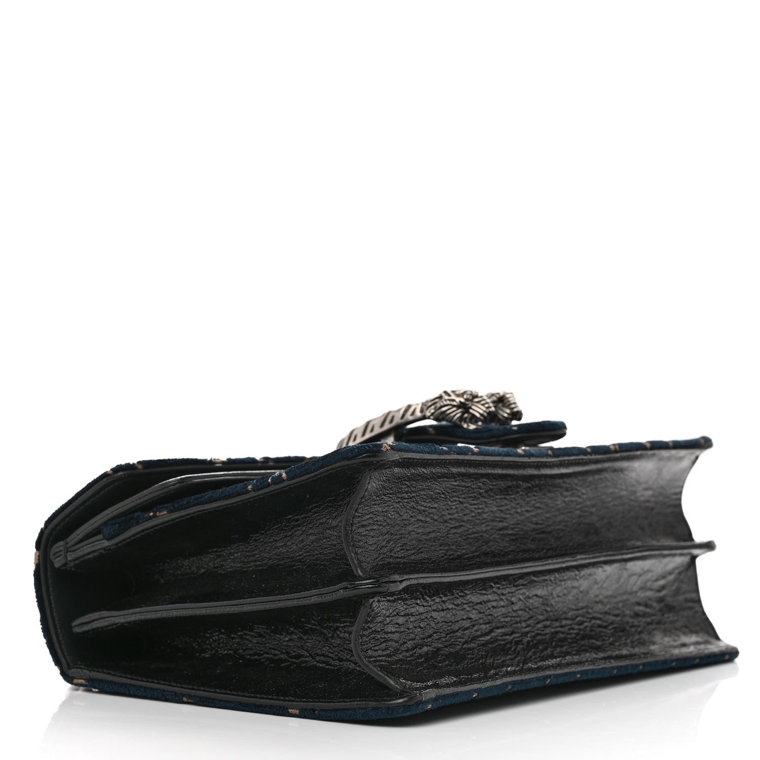 Gucci Velvet Skipper GG Monogram Small Dionysus Shoulder Bag Blue Beige Black 4 of 13