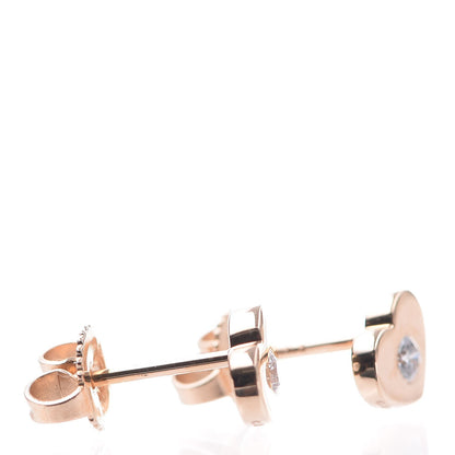 Tiffany 18K Rose Gold Diamond Paloma Picasso Modern Heart Earrings 3 of 6