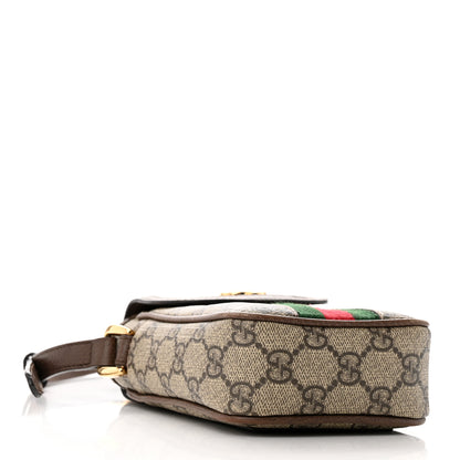 Gucci GG Supreme Monogram Web Ophidia Phone Crossbody Bag Beige New Acero 4 of 10