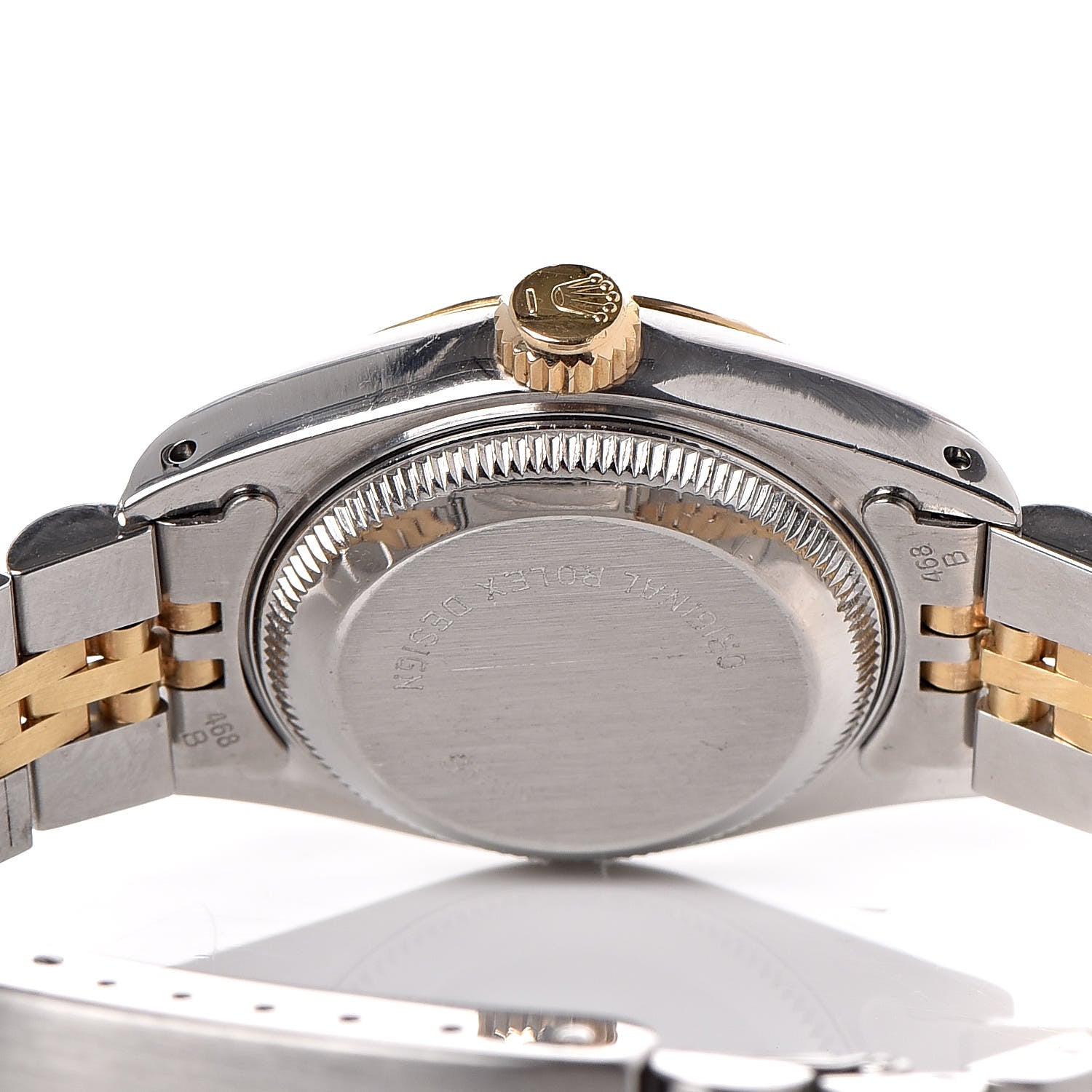Rolex Stainless Steel 18K Yellow Gold Diamond 26mm Oyster Perpetual Datejust Watch Champagne Jubilee 69173 5 of 7