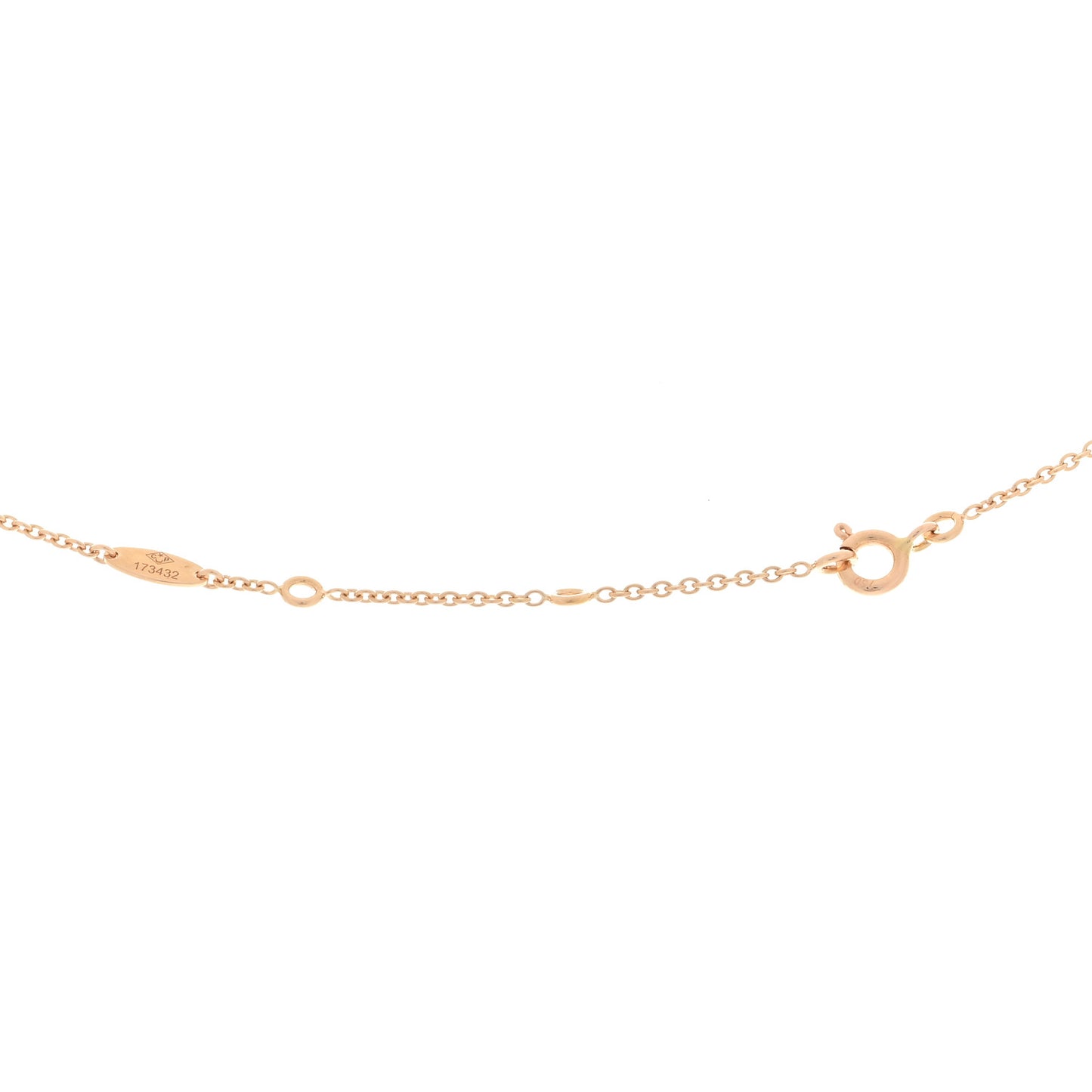 18K Rose Gold Diamond Pink Opal Rose Des Vents Necklace