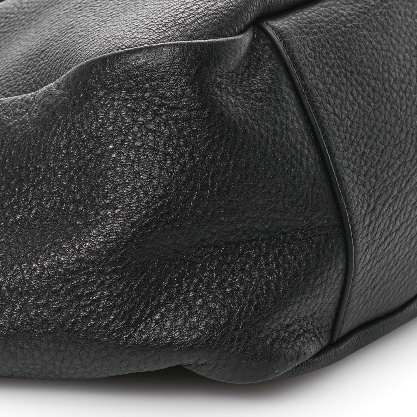 Grained Deerskin Bea Tote Black