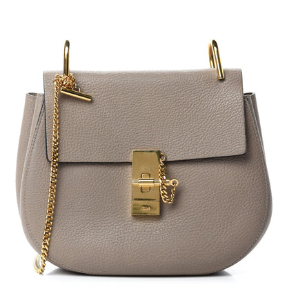 Chloe Grained Lambskin Drew Shoulder Bag Motty Grey 1 of 13