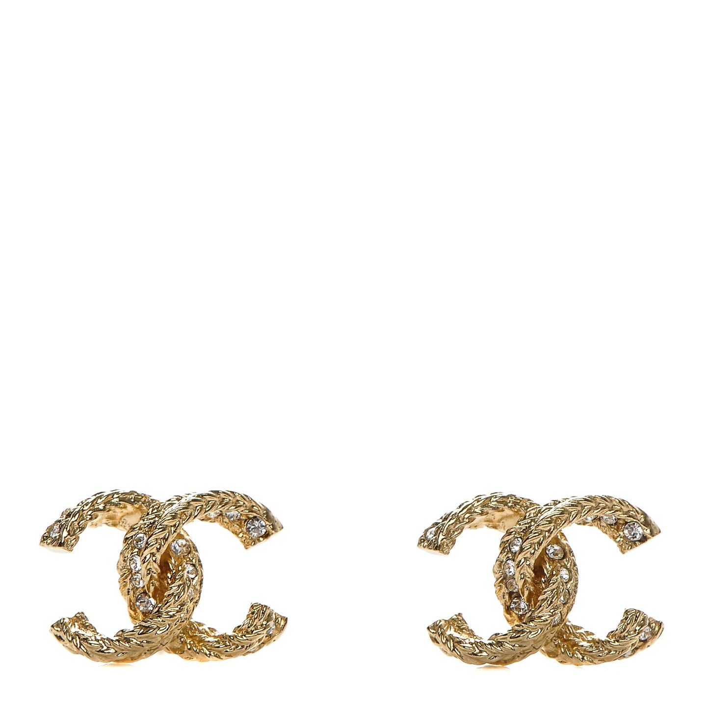 Crystal CC Earrings Gold