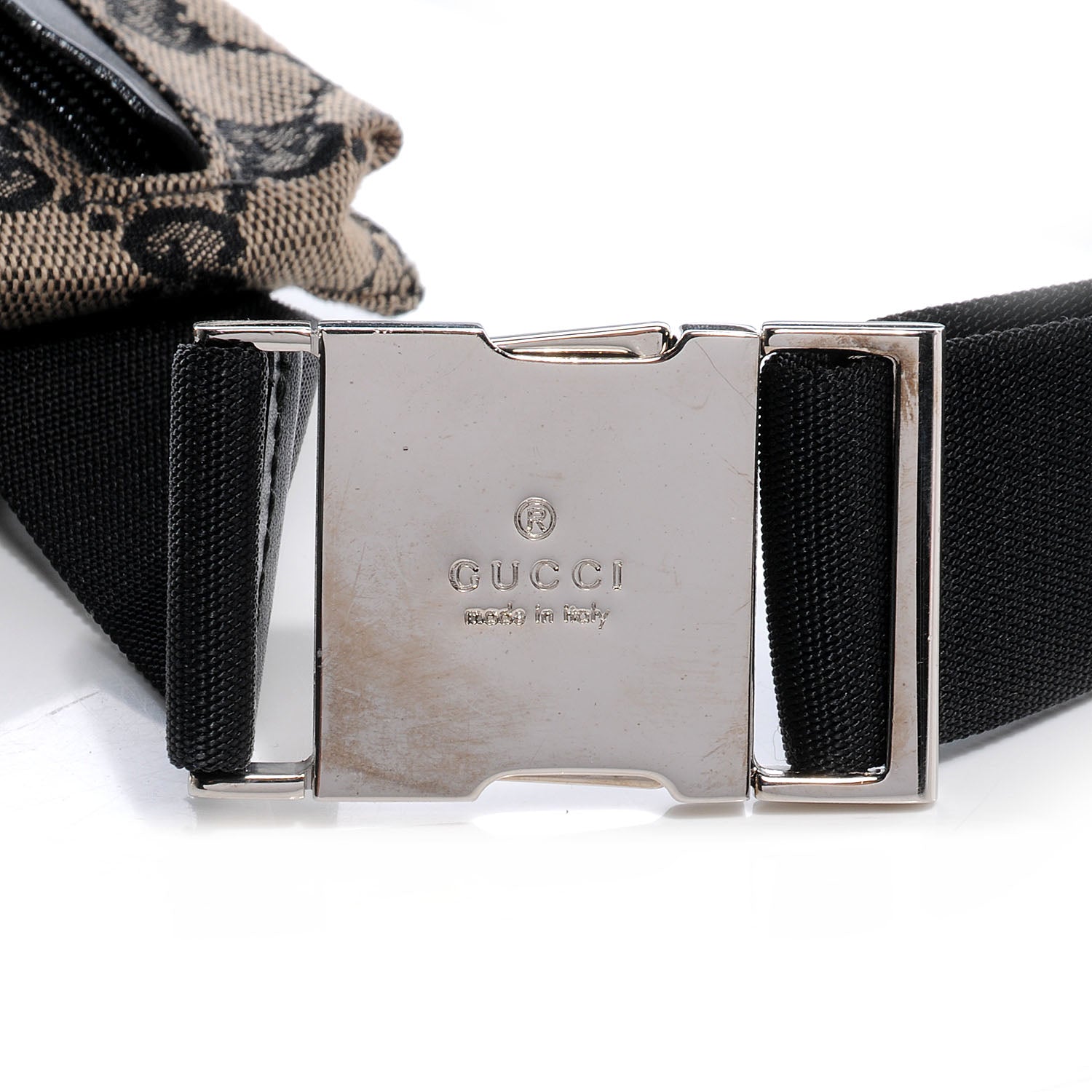Gucci GG Monogram Web Double Pocket Belt Bag Navy 9 of 9