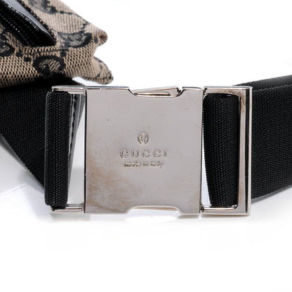 Gucci GG Monogram Web Double Pocket Belt Bag Navy 9 of 9
