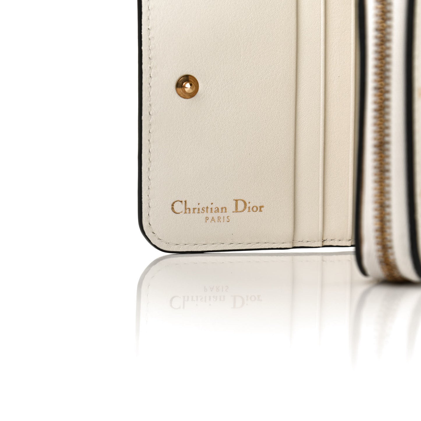 Calfskin Stars Voyageur French Wallet White Gold