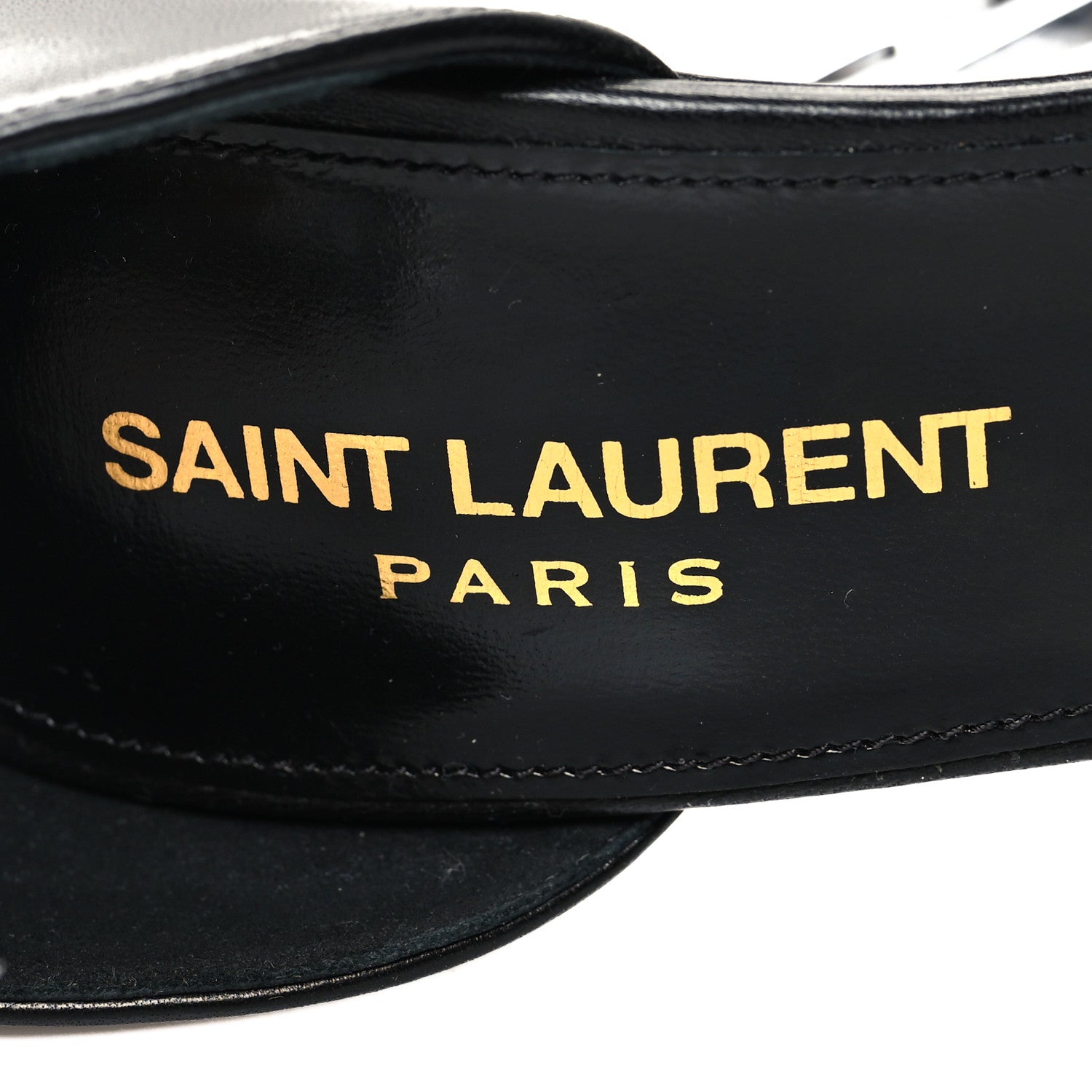 Saint Laurent Calfskin Opyum 110 Sandals 37 Black 8 of 9