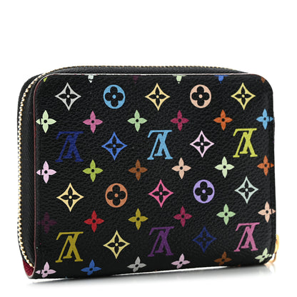 Louis Vuitton Monogram Multicolor Zippy Coin Purse Black Grenade 3 of 7