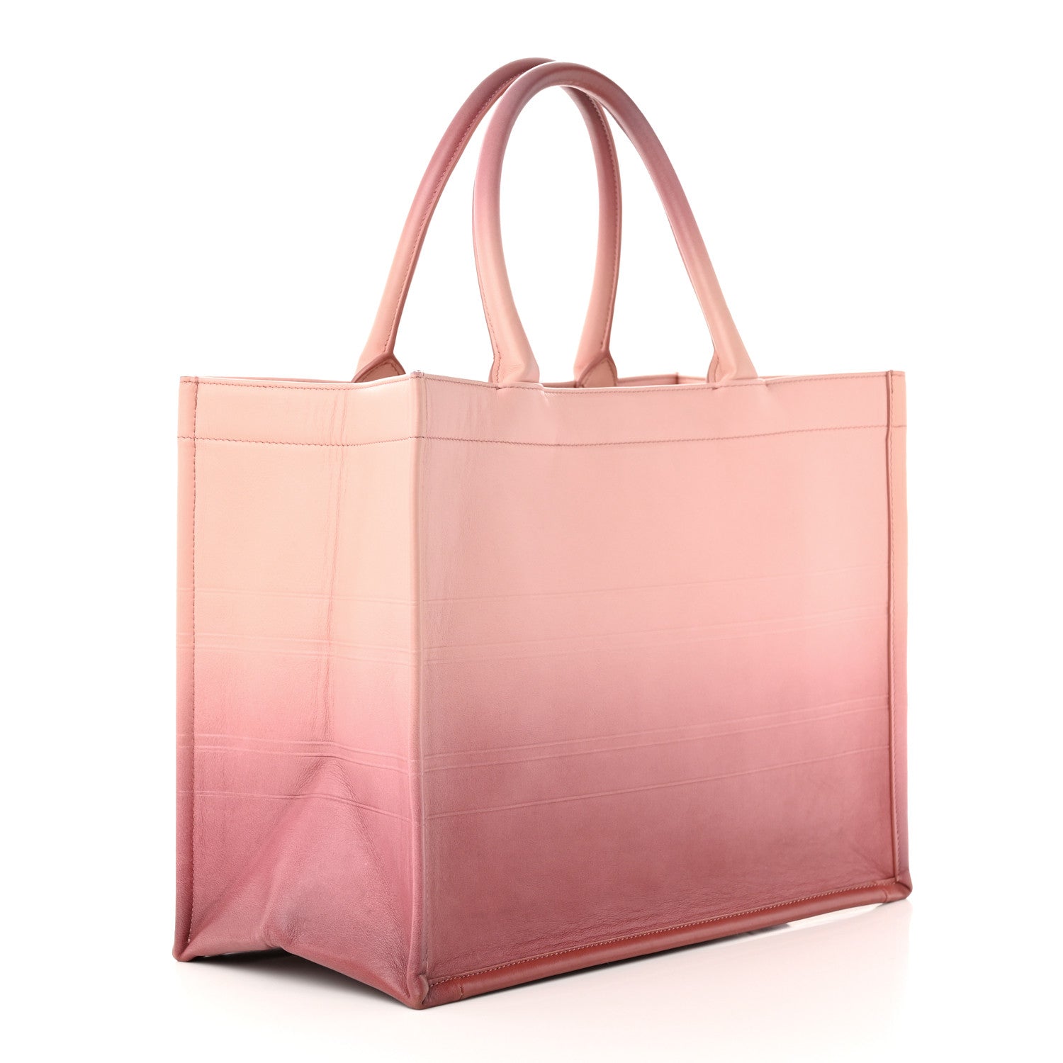 Christian Dior Gradient Smooth Calfskin Embossed Medium Book Tote Pink 3 of 10