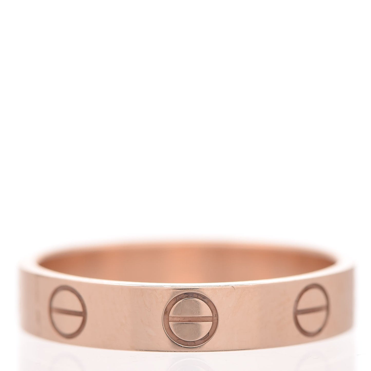18K Pink Gold 4mm LOVE Wedding Band Ring 51 5.75