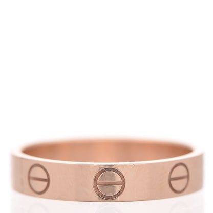 Cartier 18K Pink Gold 4mm LOVE Wedding Band Ring 51 5.75 3 of 6