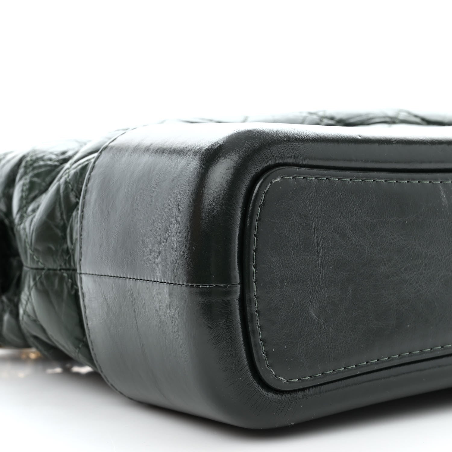 Chanel Aged Calfskin Quilted Medium Gabrielle Hobo Dark Green 9 of 12