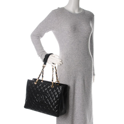 Chanel Caviar Quilted Grand Shopping Tote GST Black 2 of 7
