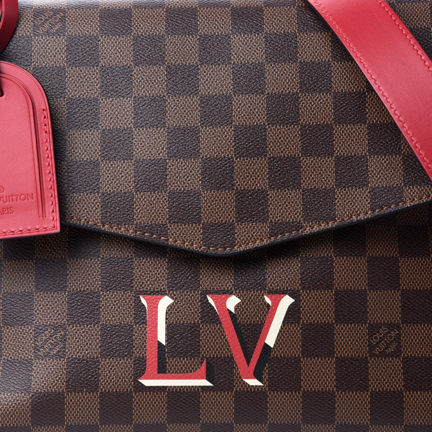Damier Ebene Beaubourg MM Scarlet