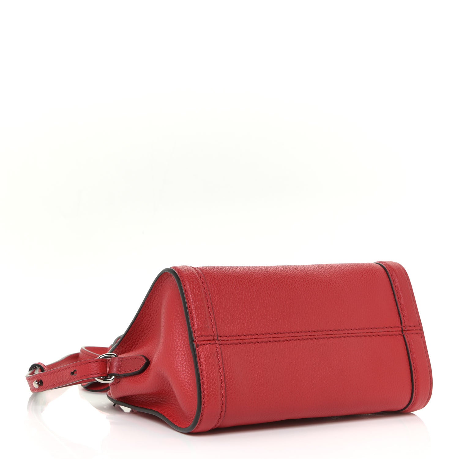 Alexander McQueen Pebbled Calfskin Mini Padlock Tote Red 4 of 9
