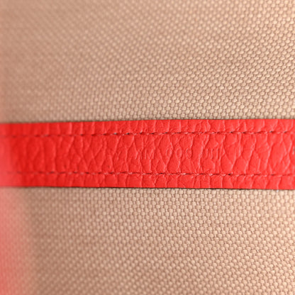 Hermes Toile Militaire Vache Country Garden Party 30 TPM Tote Beton Rose Texas 7 of 11