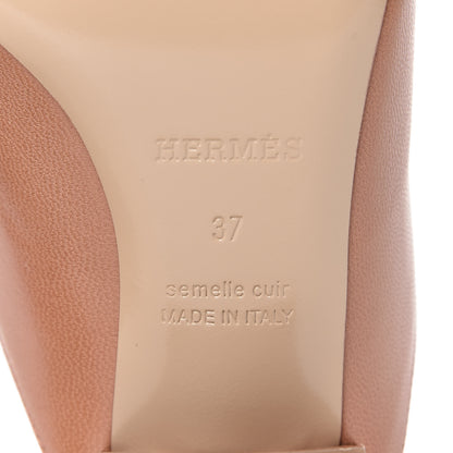 Hermes Goatskin Alma Sandals 37 Rose Bubinga 8 of 10