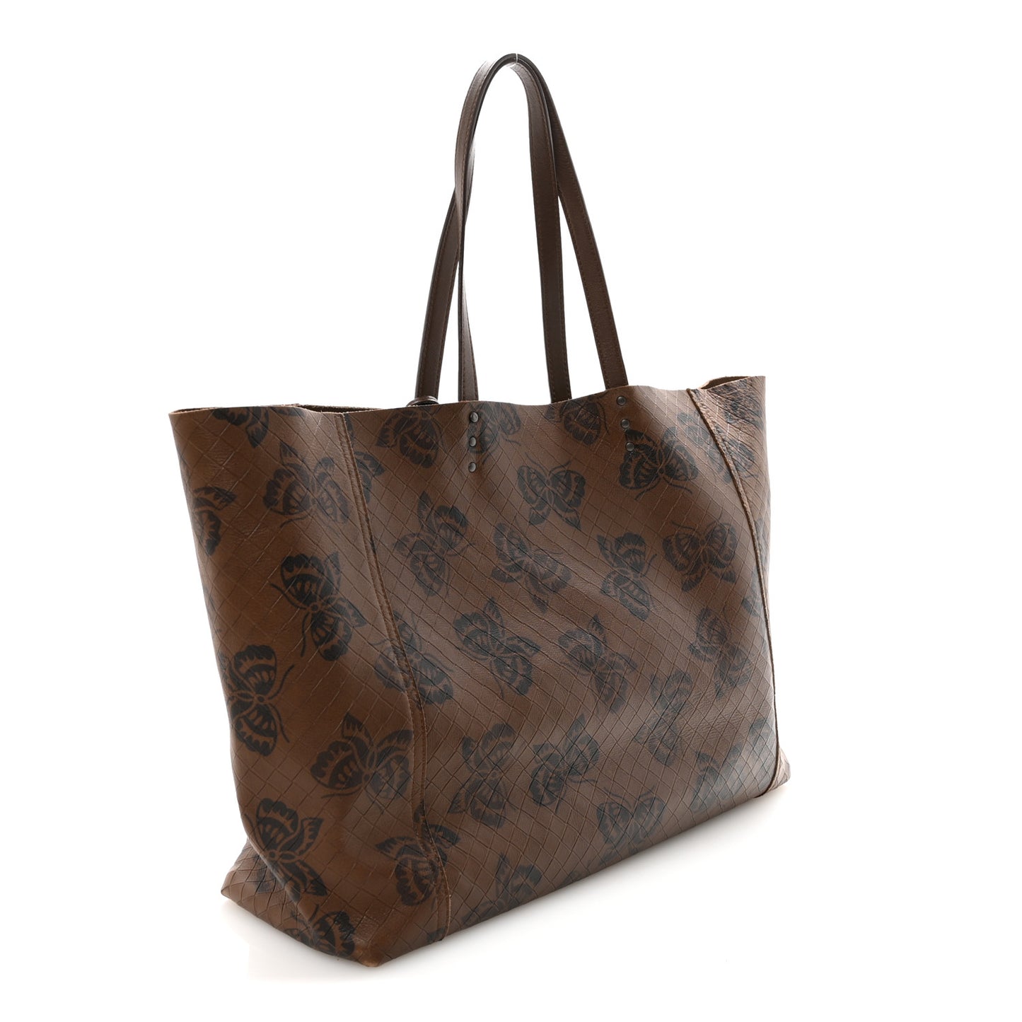 Nappa Intrecciato Butterfly Tote Brown