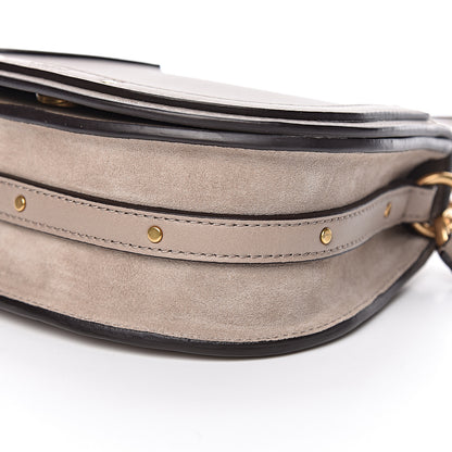 Chloe Calfskin Suede Small Nile Bracelet Bag Motty Grey 8 of 9