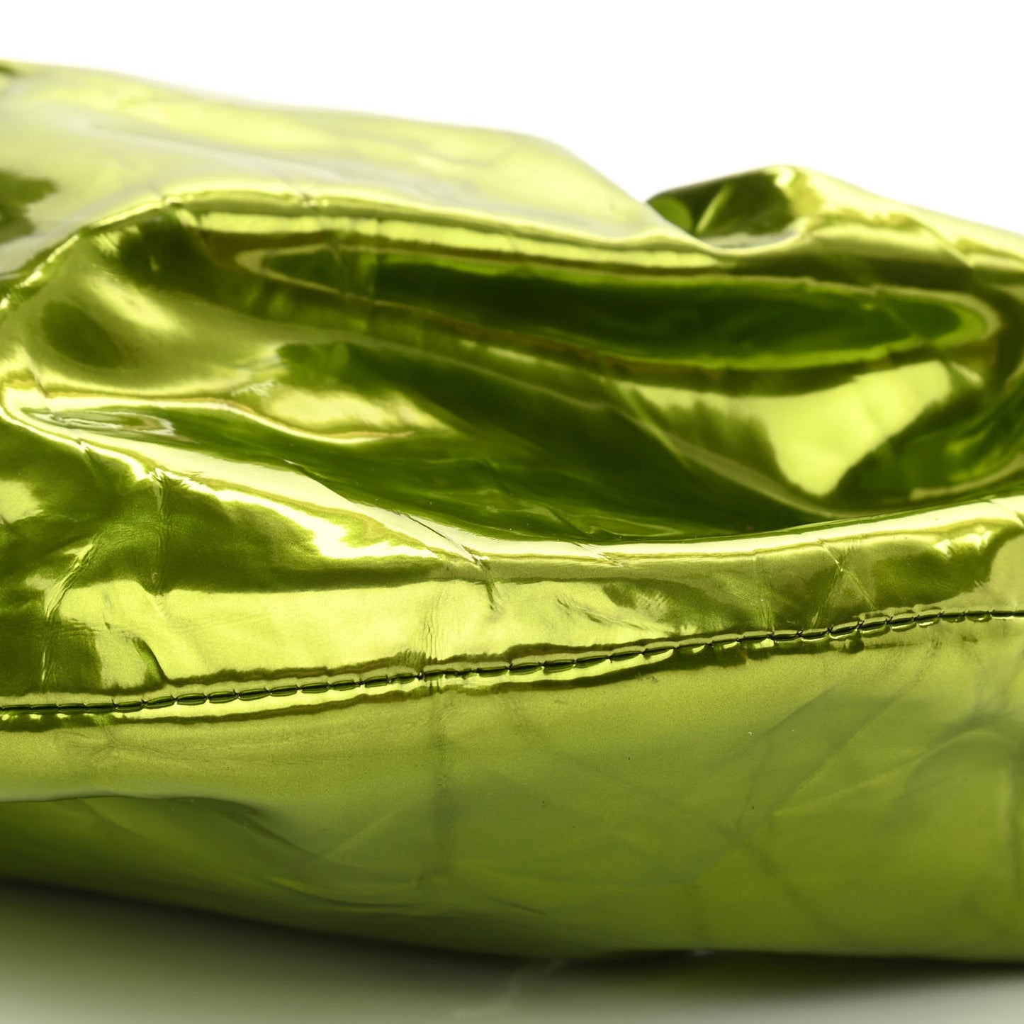 Metallic Crushed Calfskin Mini Jodie Chlorophyll