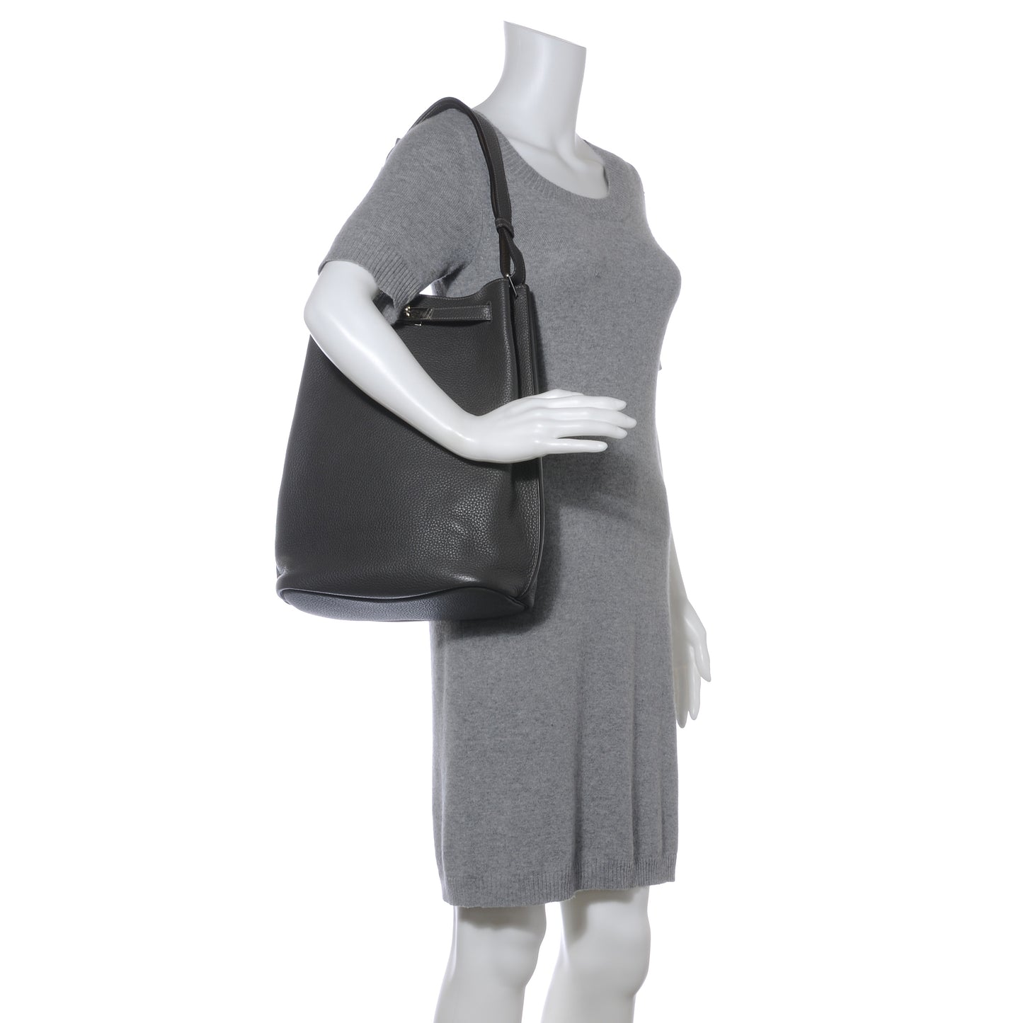 Taurillon Clemence So Kelly 26 Graphite and Etoupe