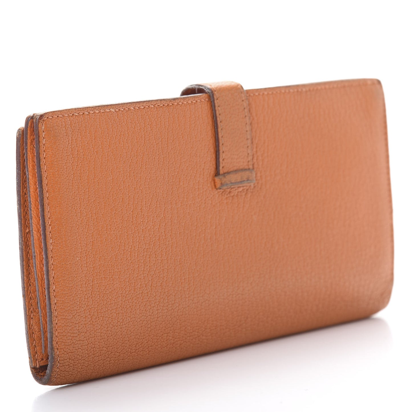 Chevre Mysore Bearn Gusset Wallet Orange