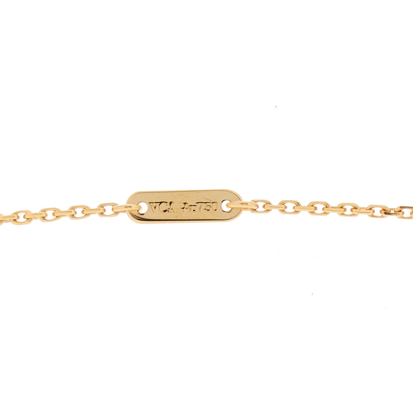 18K Yellow Gold Diamond Mini Frivole Pendant Pave Necklace