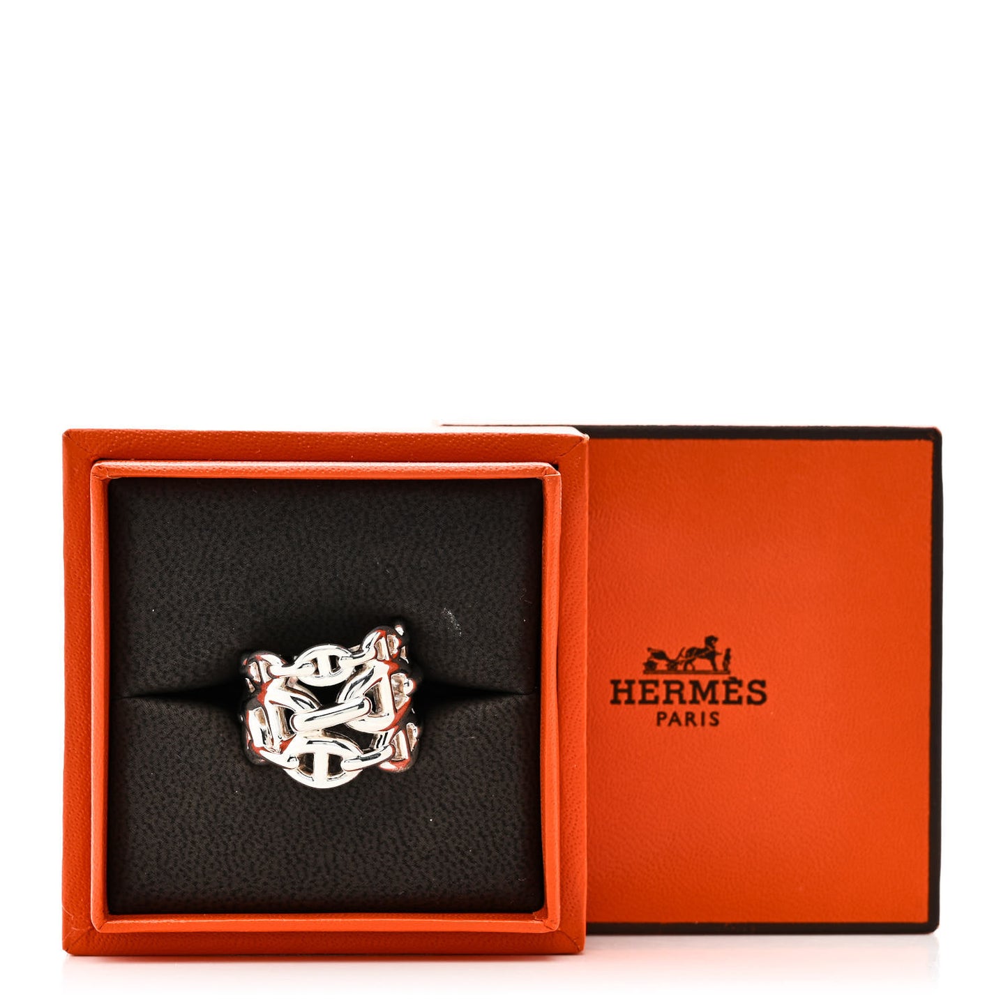 Sterling Silver GM Chaine d'Ancre Enchainee Band Ring 54 7