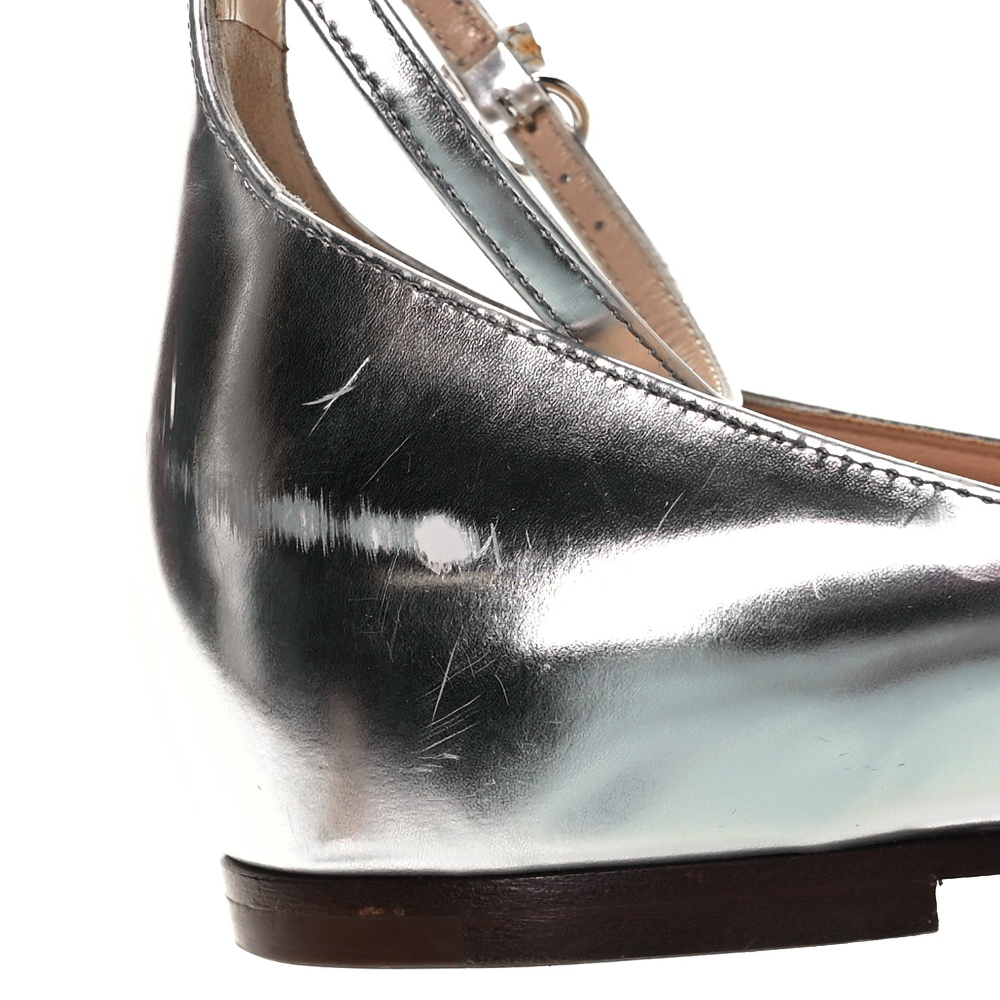 Patent Tan-Go Ballerina Flats 40.5 Silver