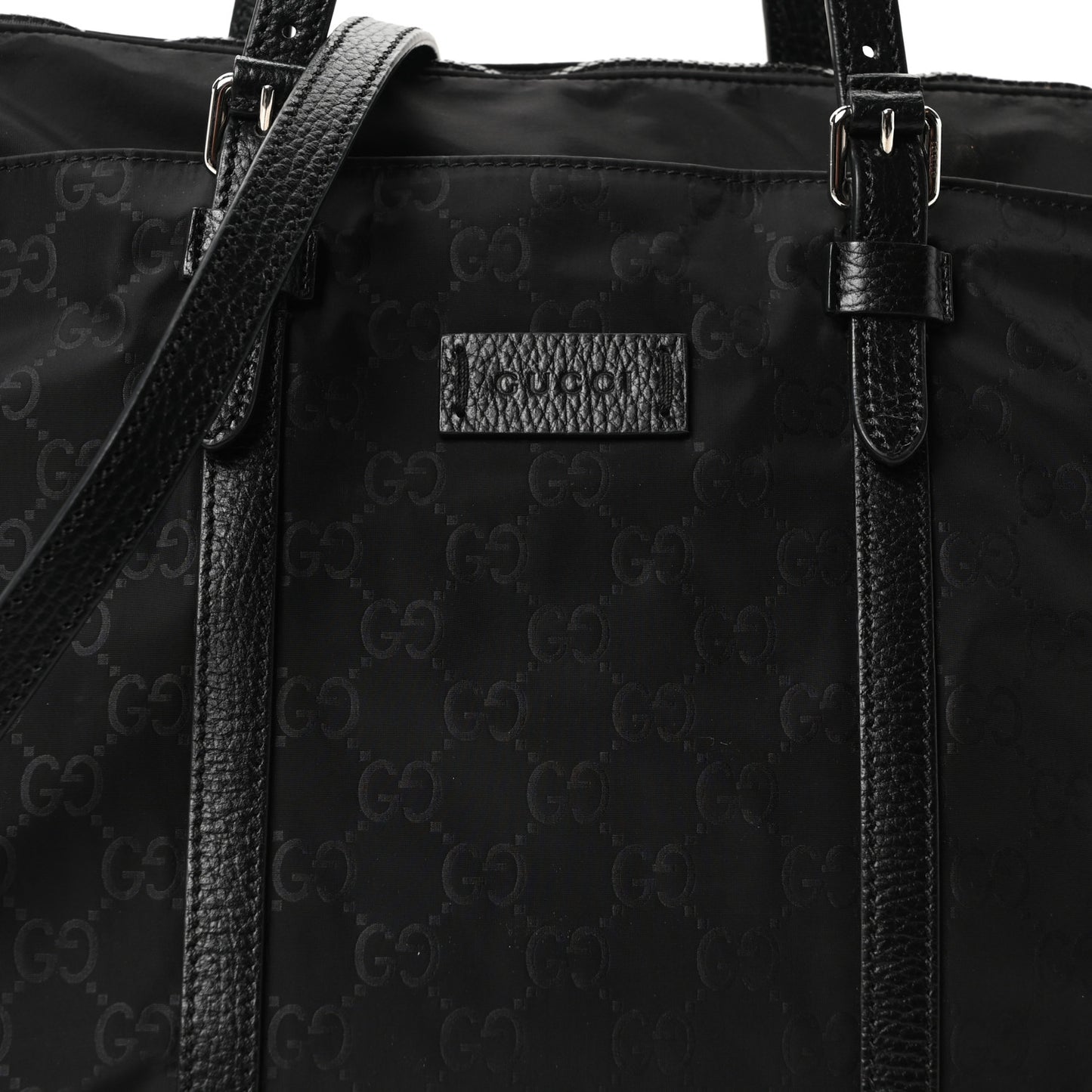 Nylon Monogram Tote Black