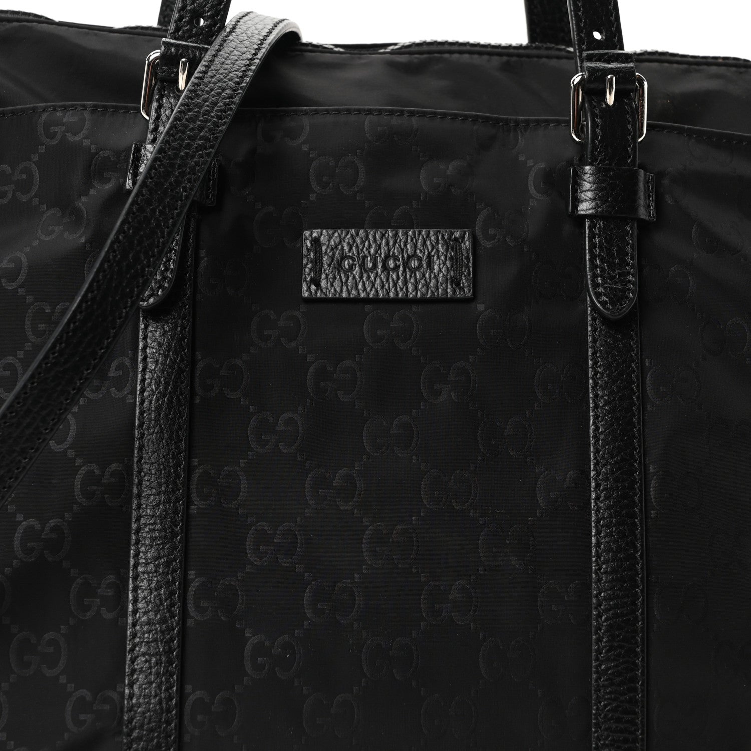 Gucci Nylon Monogram Tote Black 8 of 10