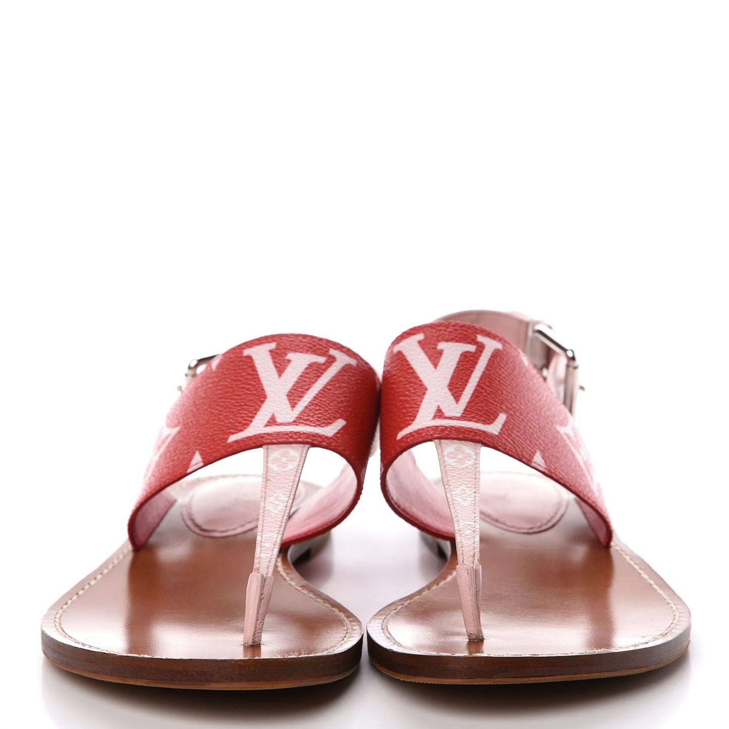 Monogram Giant Sandals 38 Rouge