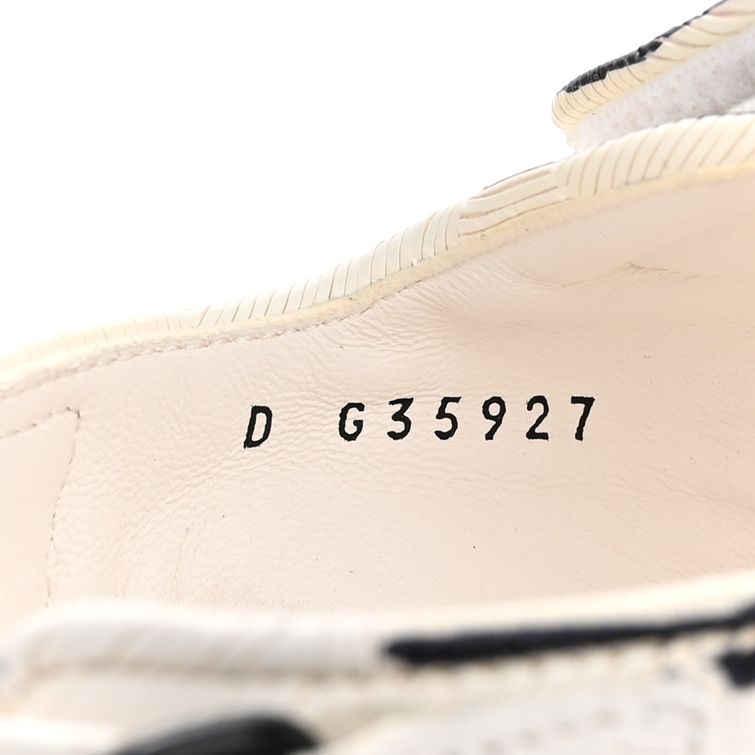 Chanel Calfskin Printed Velcro Dad Sandals 38 White Black 8 of 11