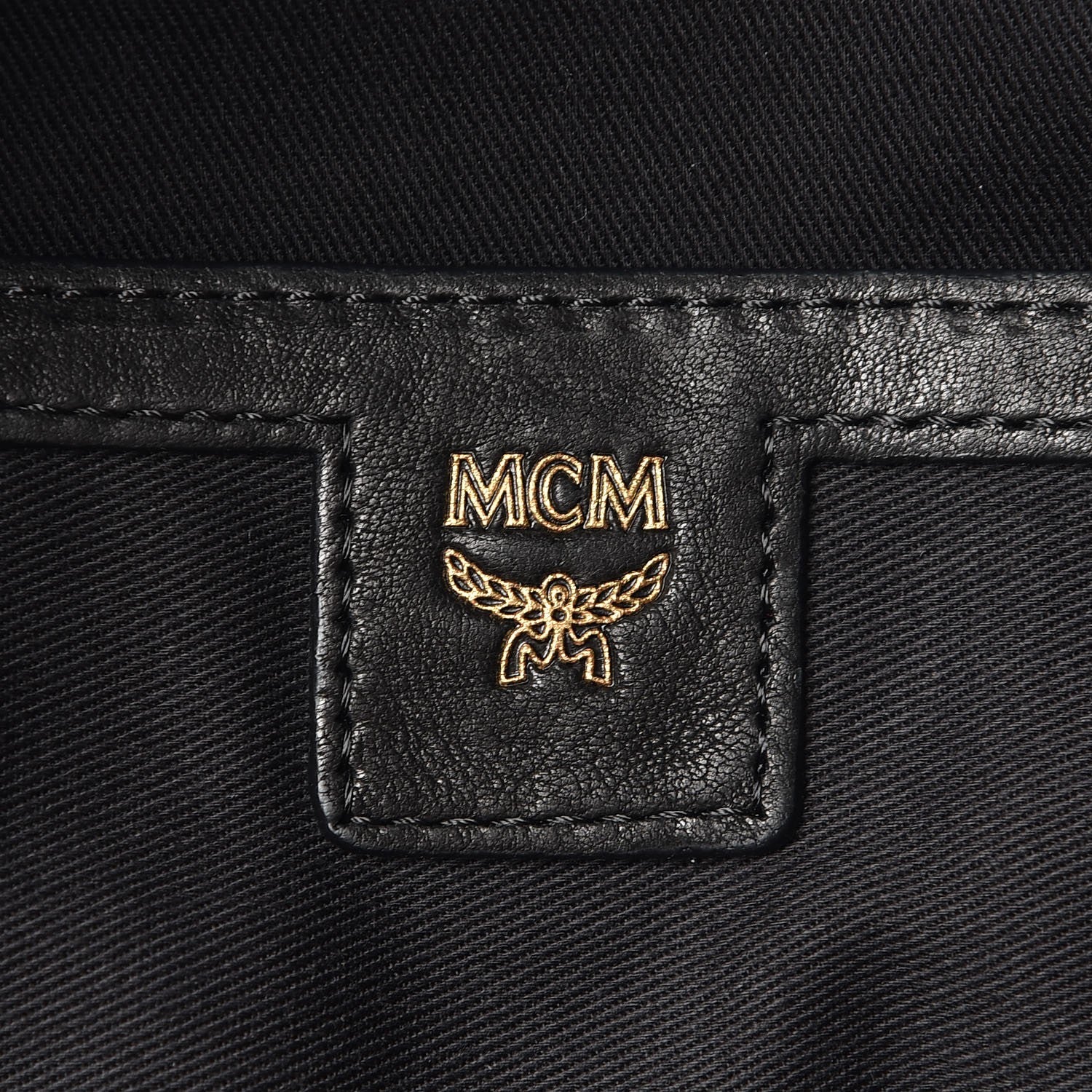 MCM Lambskin Fox Fur Medium Stark Insignia Backpack Black 6 of 9