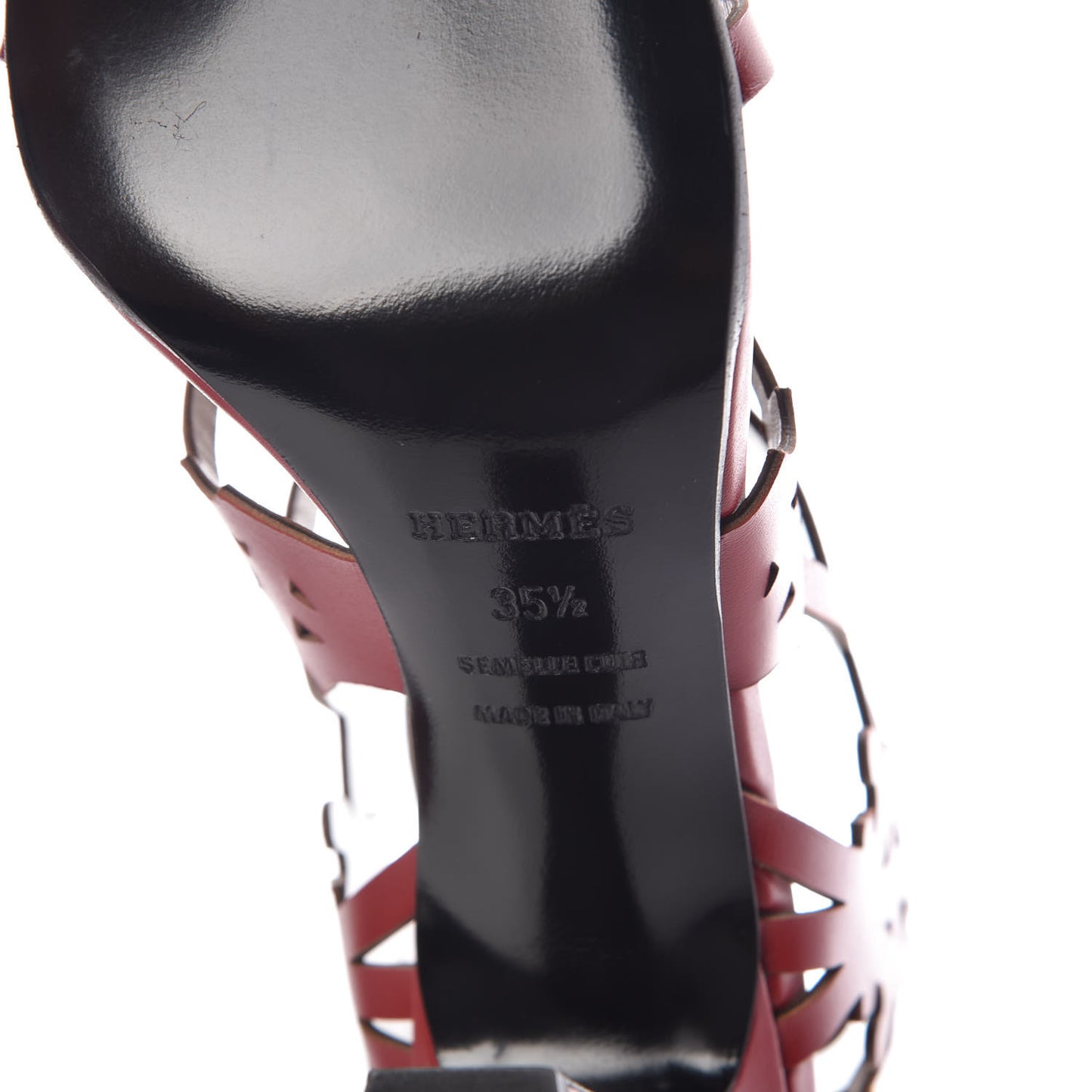 Calfskin Keira Sandals 35.5 Rouge