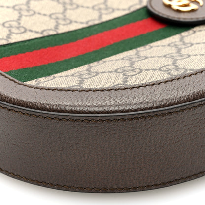 Gucci GG Supreme Monogram Web Mini Ophidia Round Shoulder Bag Brown 10 of 10