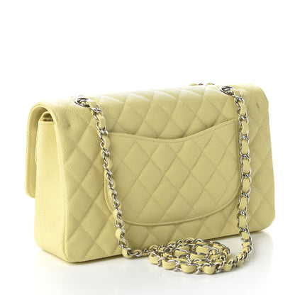 Chanel Caviar Quilted Medium Double Flap Light Yellow 3 of 11
