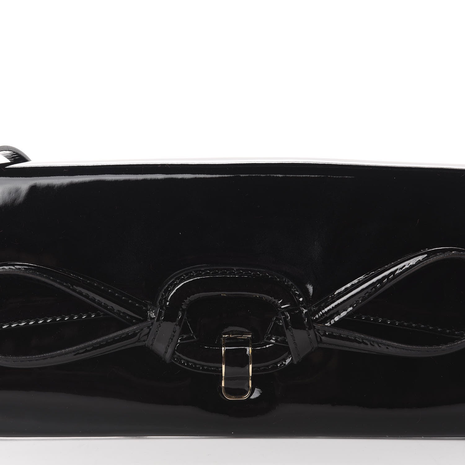Valentino Garavani Patent Bow Convertible Clutch Black 11 of 11