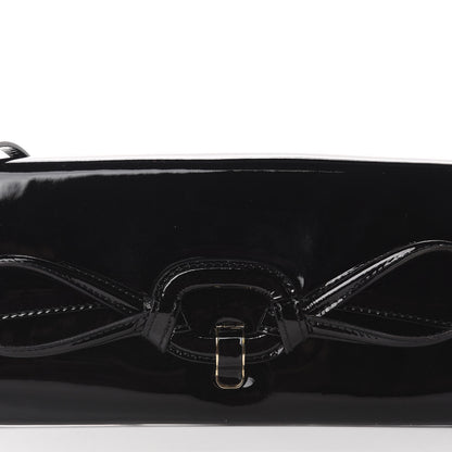 Valentino Garavani Patent Bow Convertible Clutch Black 11 of 11