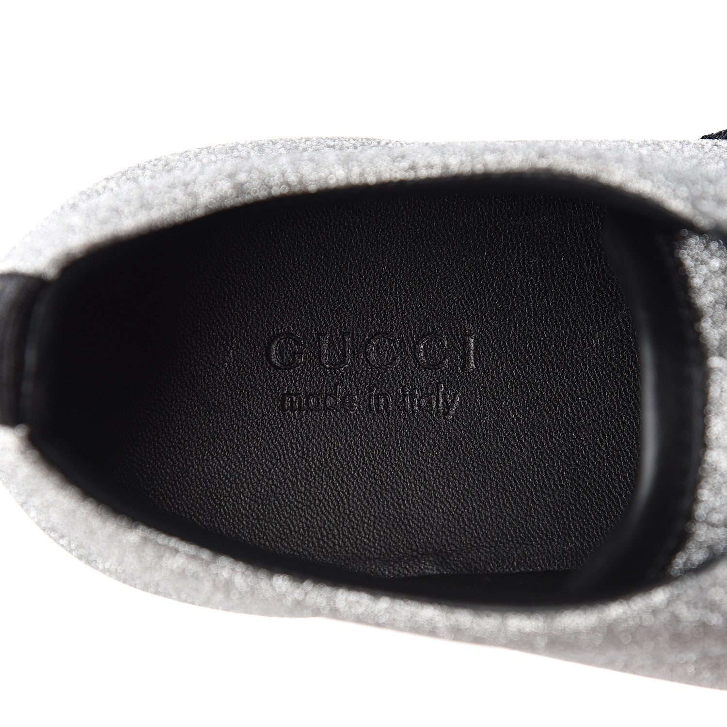 Gucci Glitter Fabric Studded Web Sneakers 37.5 Silver 8 of 10