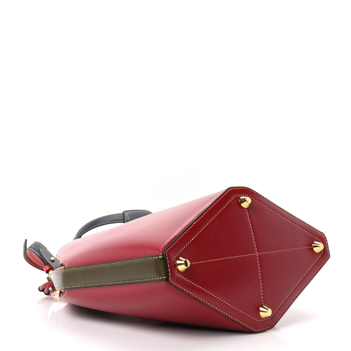Calfskin The Bucket Bag Red Multicolor