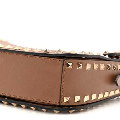 Valentino Garavani Vitello Medium Rockstud Flap Saddle Bag Brown 9 of 9