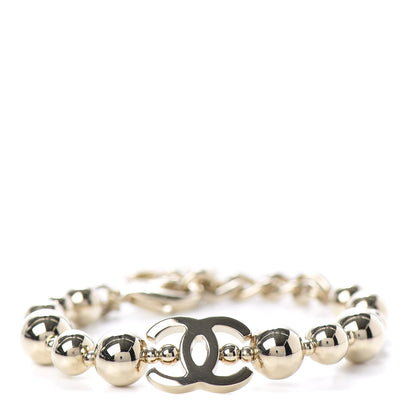 Chanel Metal Beaded CC Bracelet Gold 1 of 4