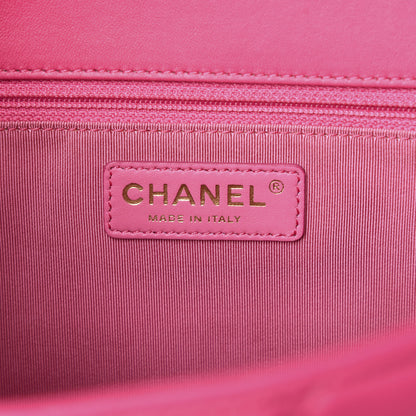 Chanel Lambskin Quilted Jumbo Mademoiselle Chic Flap Fuchsia 6 of 16