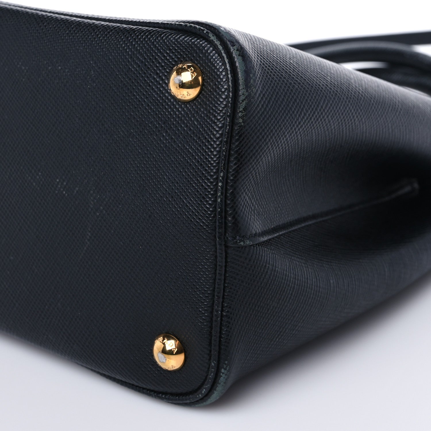 Prada Saffiano Cuir Small Double Bag Black Mughetto 8 of 8