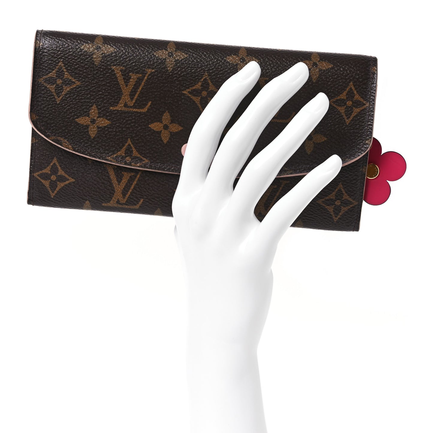 Monogram Bloom Flower Emilie Wallet Fuchsia