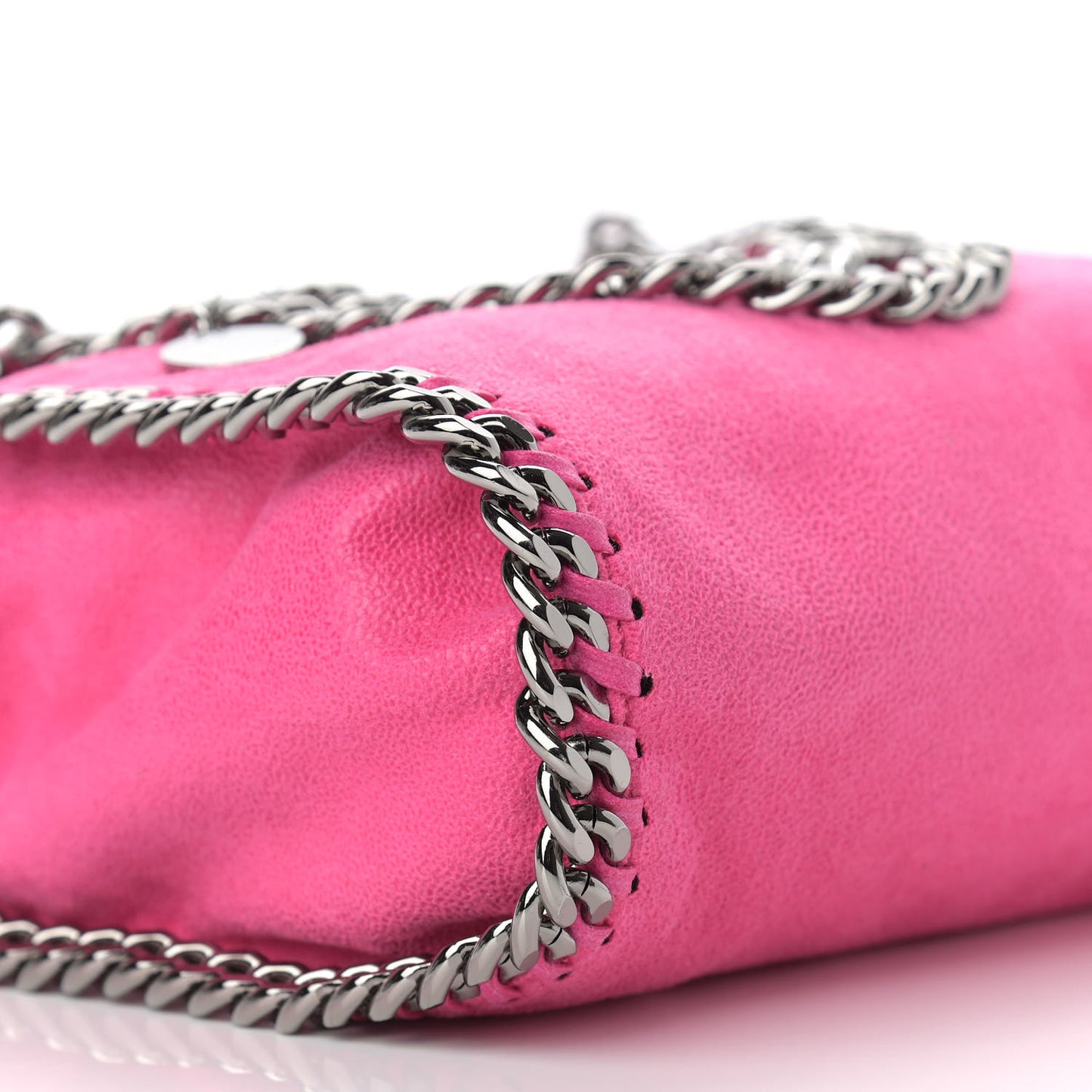 Shaggy Deer Mini Falabella Fold Over Tote Hot Pink