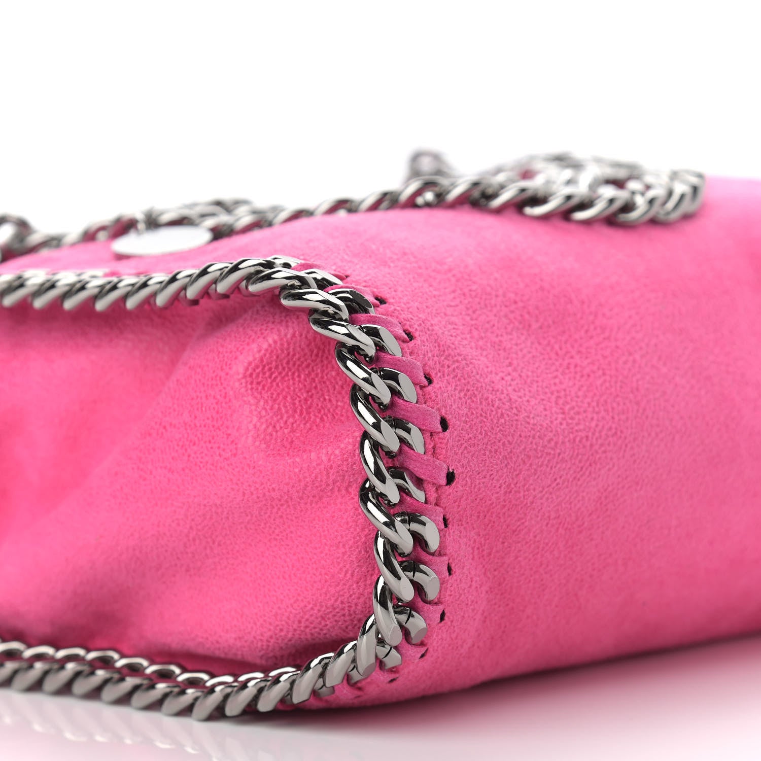 Stella McCartney Shaggy Deer Mini Falabella Fold Over Tote Hot Pink 8 of 9