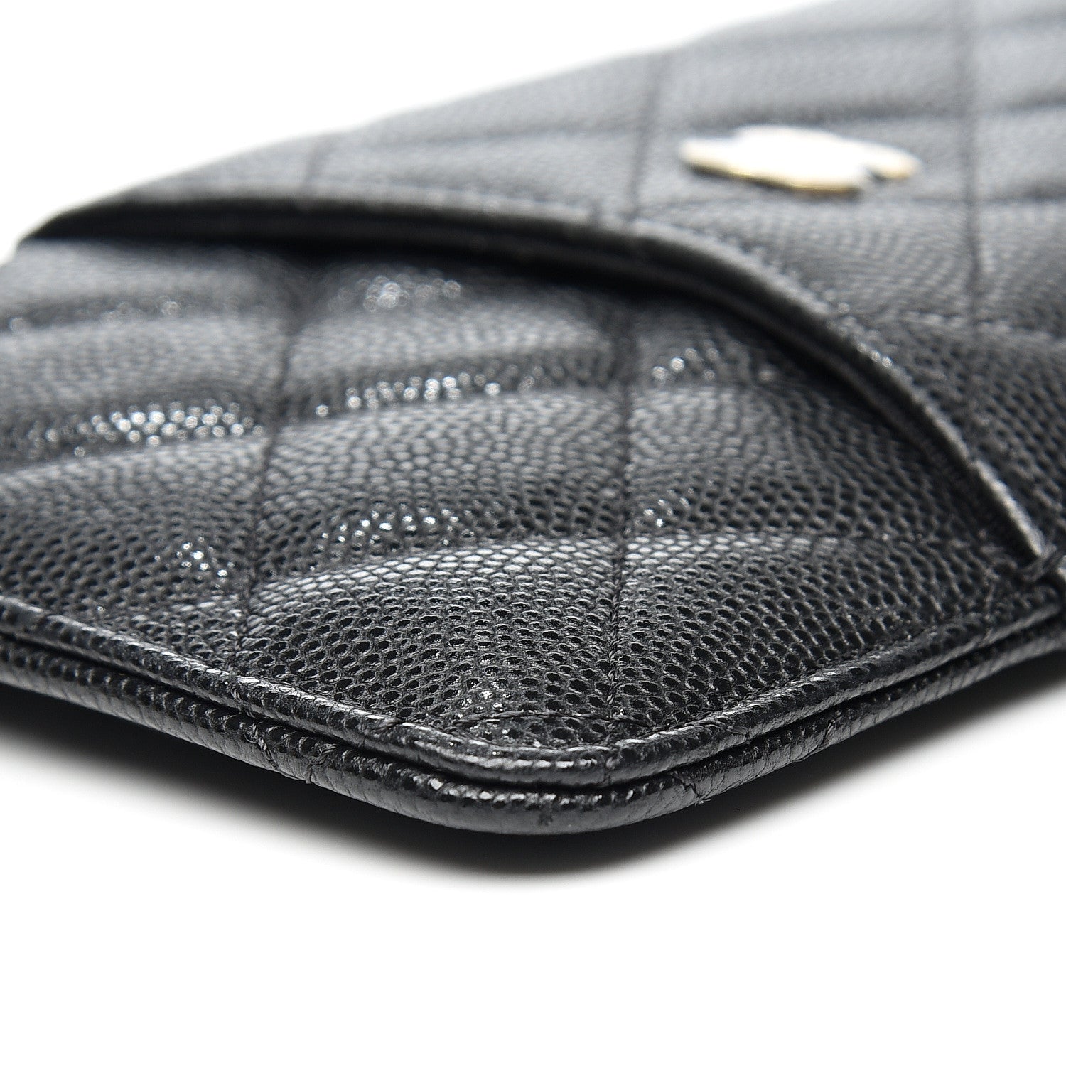 Chanel Caviar Quilted Classic Flat Wallet Pouch Black 13 of 13